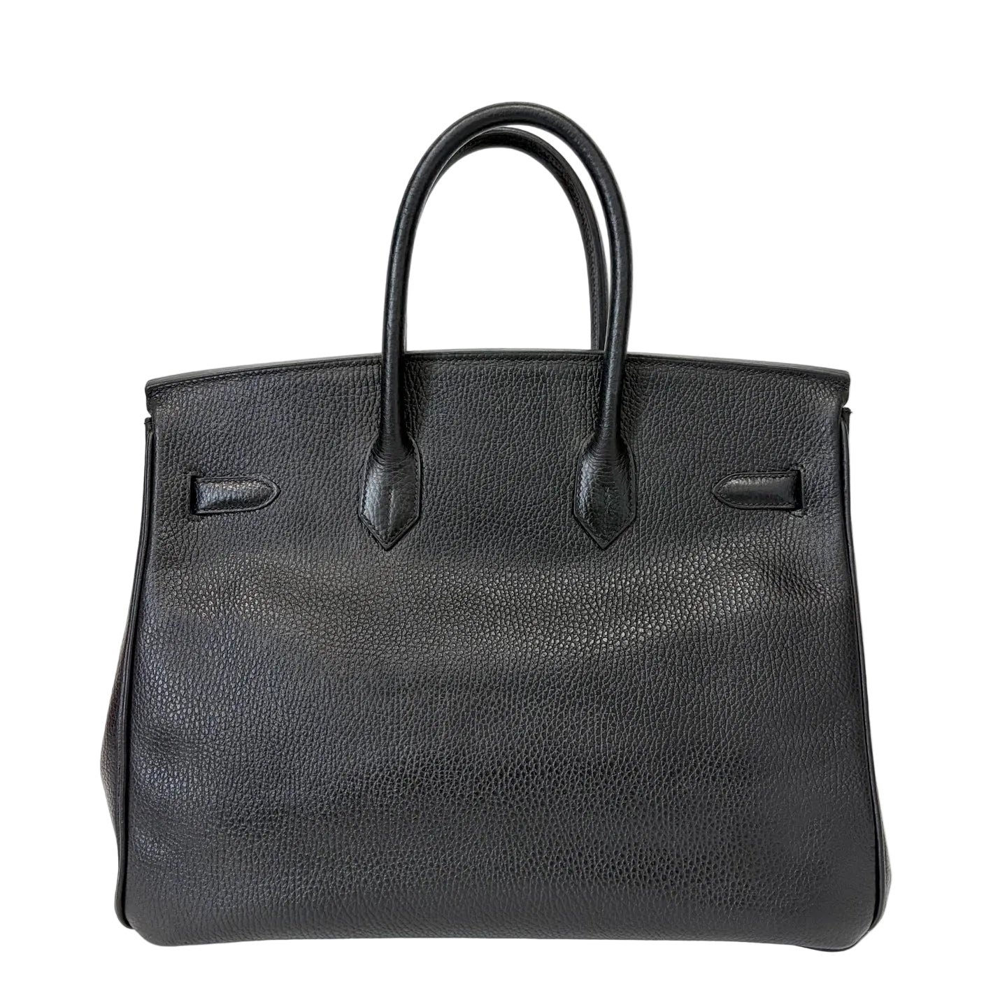 Pre-Owned Hermes Black Gold Buckle Birkin35 B Stamp Year1998 Togo Leather N22110537
