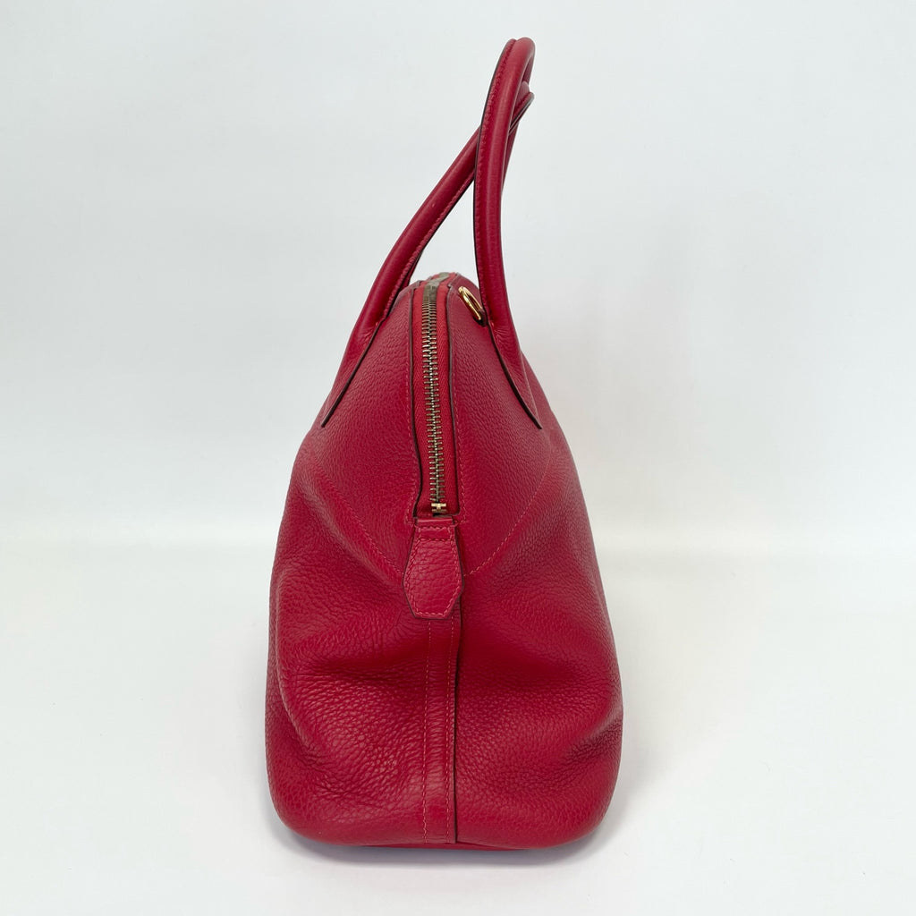 Pre-Owned Hermes Bowling Bag 35cm P Stamp Year2012 Red Togo Leather With Dust Bag N21972315
