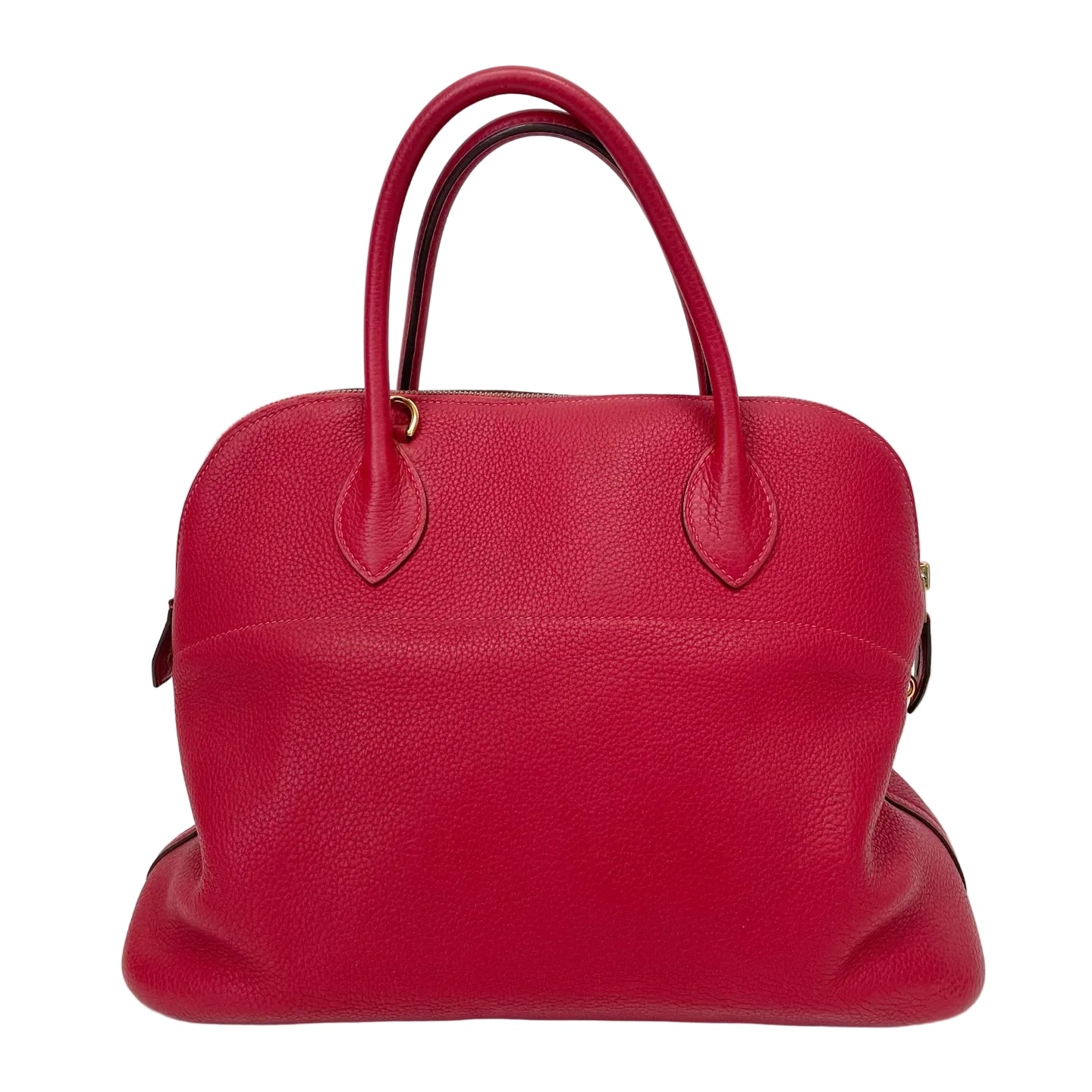 Pre-Owned Hermes Bowling Bag 35cm P Stamp Year2012 Red Togo Leather With Dust Bag N21972315
