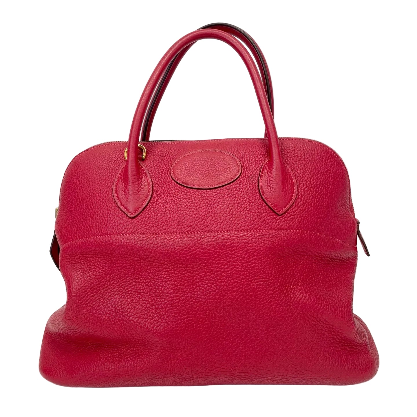 Pre-Owned Hermes Bowling Bag 35cm P Stamp Year2012 Red Togo Leather With Dust Bag N21972315