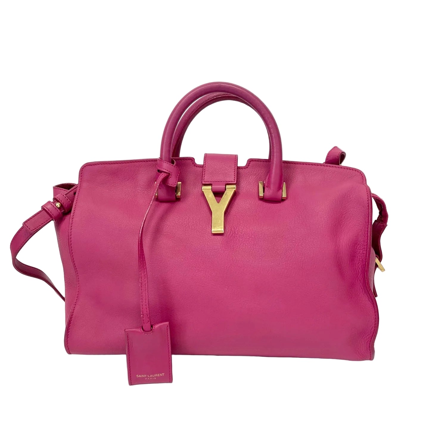 Pre-Owned YSL Rose Pink Cowhide Hand Shoulder Crossbody Bag Gold Hardware Base Length 30 N22107346