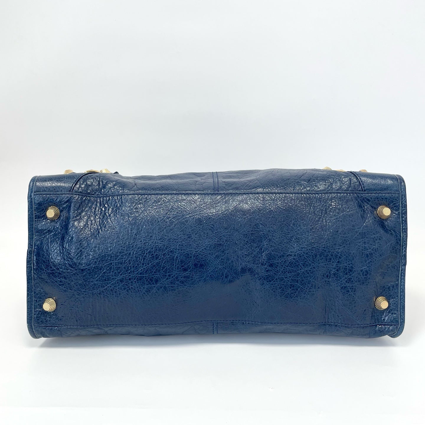 Pre-Owned Balenciaga Le City Motorcycle Bag Blue Gold Hardware Late Year2013 Base Length 46 N22032415