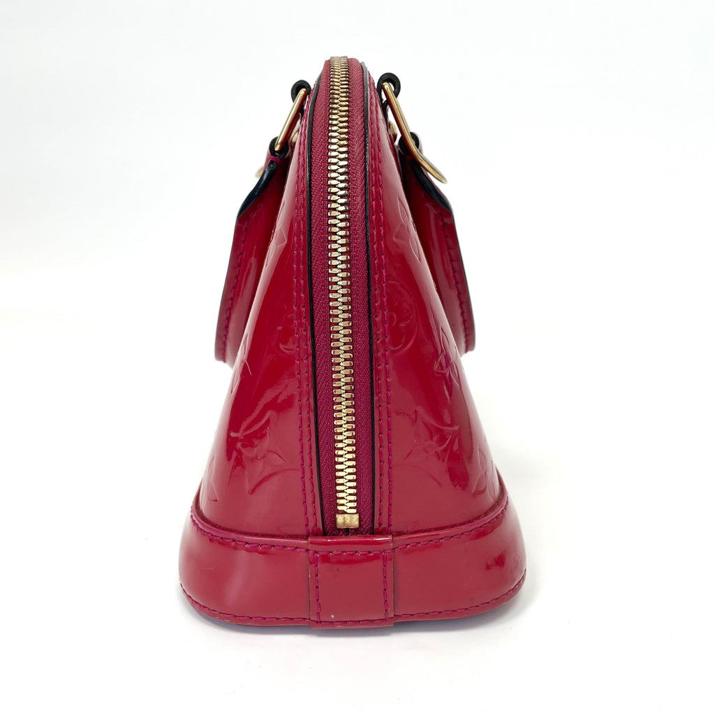 Pre-Owned Louis Vuitton Alma Bag Cherry Red Base Length 23.5 Year2013 N22060454