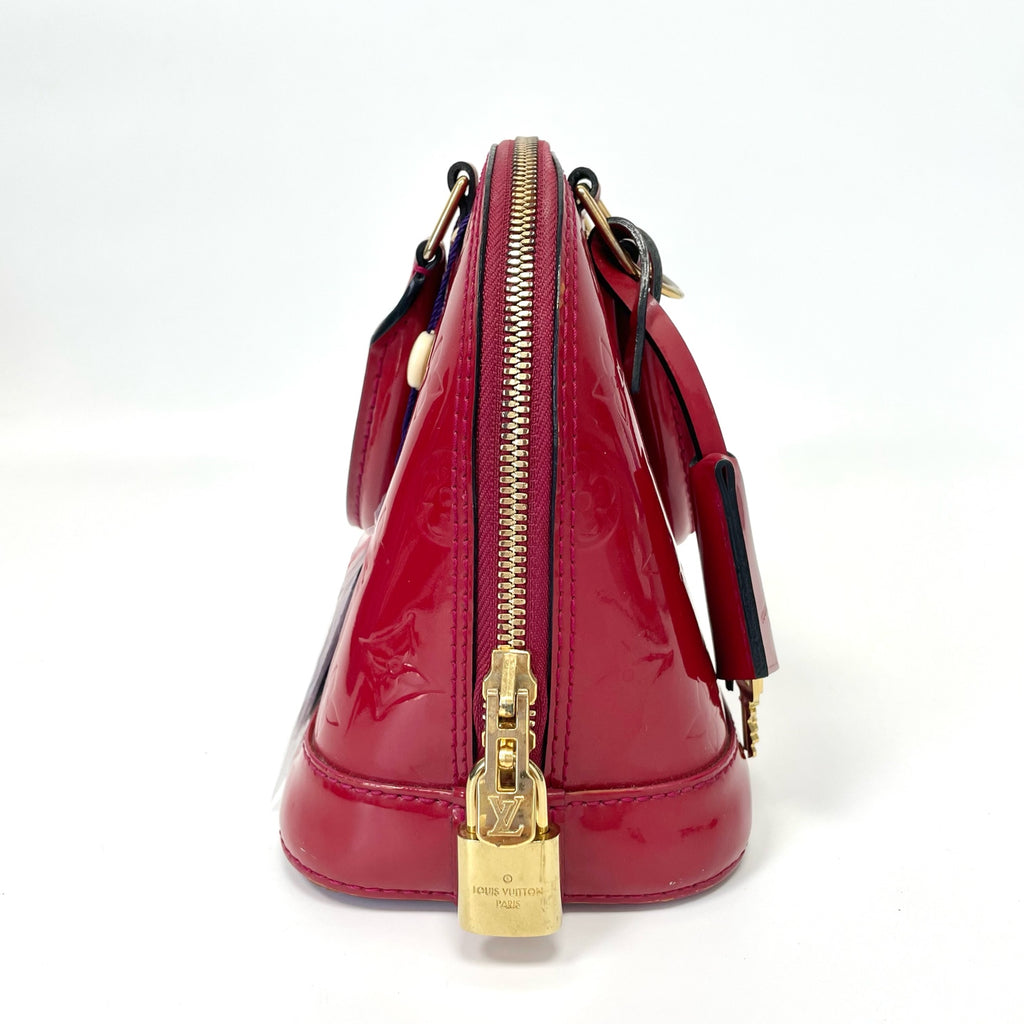 Pre-Owned Louis Vuitton Alma Bag Cherry Red Base Length 23.5 Year2013 N22060454
