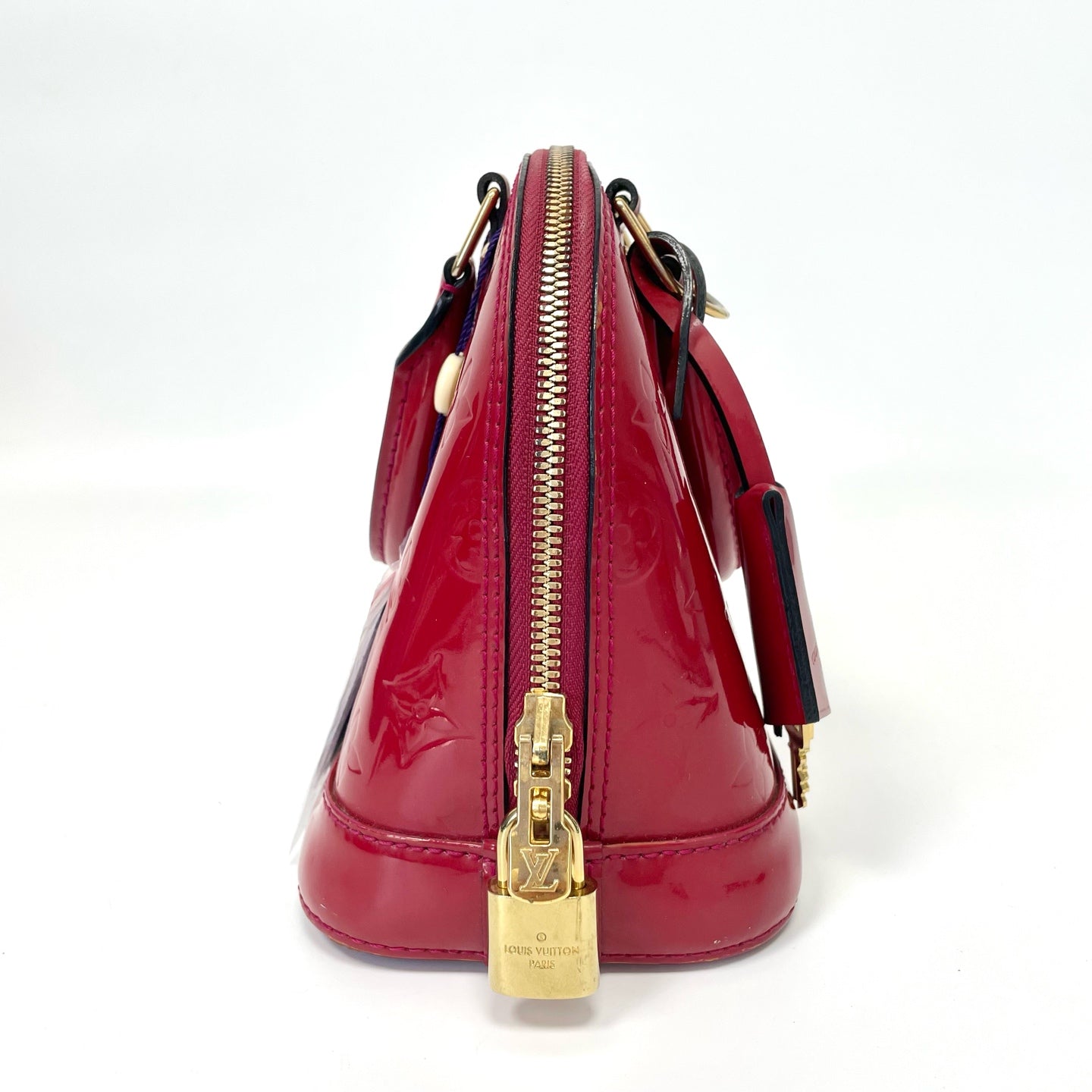 Pre-Owned Louis Vuitton Alma Bag Cherry Red Base Length 23.5 Year2013 N22060454