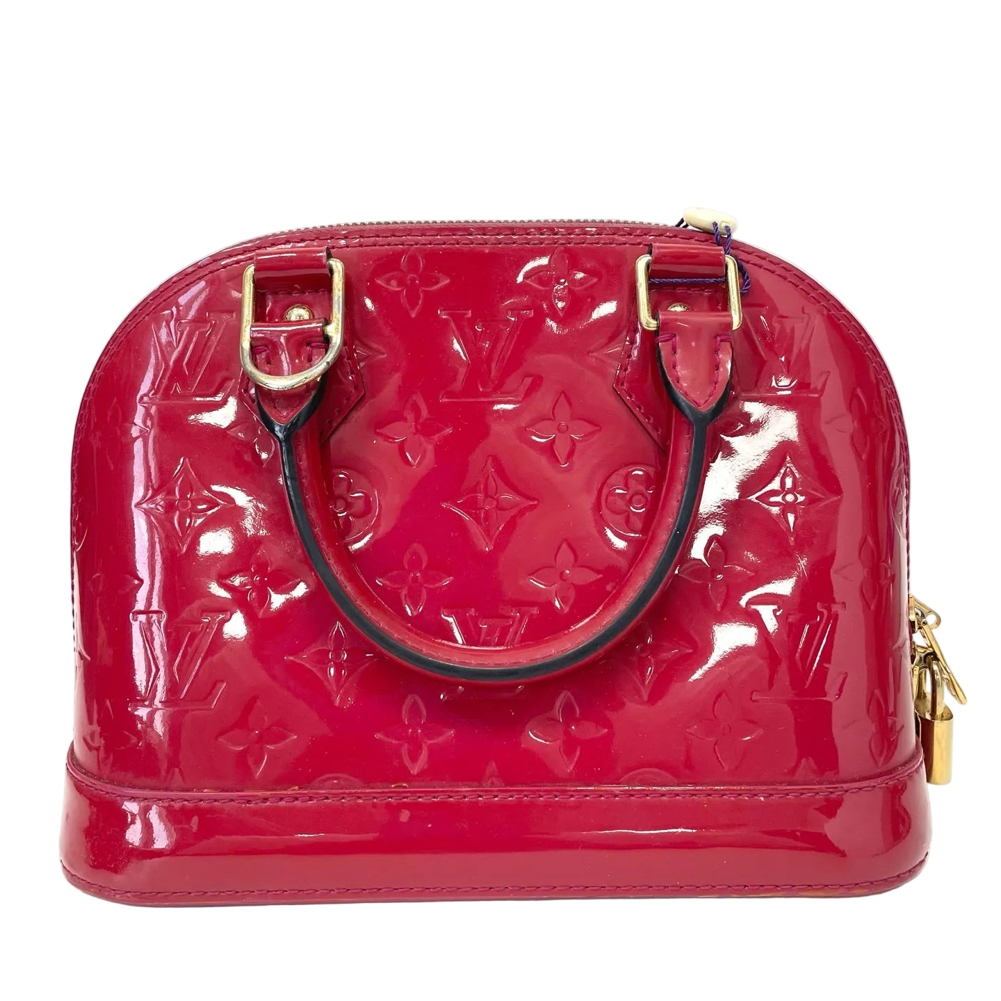 Pre-Owned Louis Vuitton Alma Bag Cherry Red Base Length 23.5 Year2013 N22060454