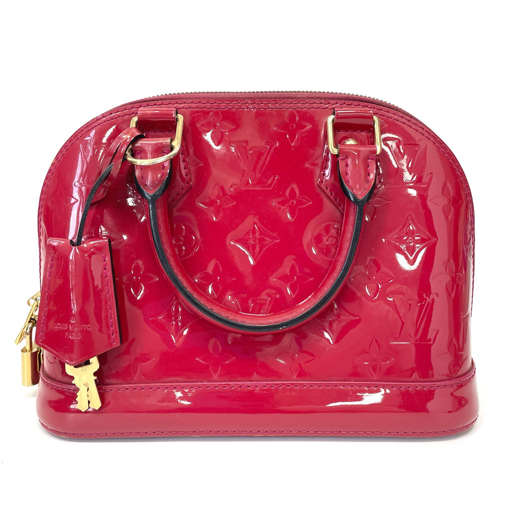 Pre-Owned Louis Vuitton Alma Bag Cherry Red Base Length 23.5 Year2013 N22060454