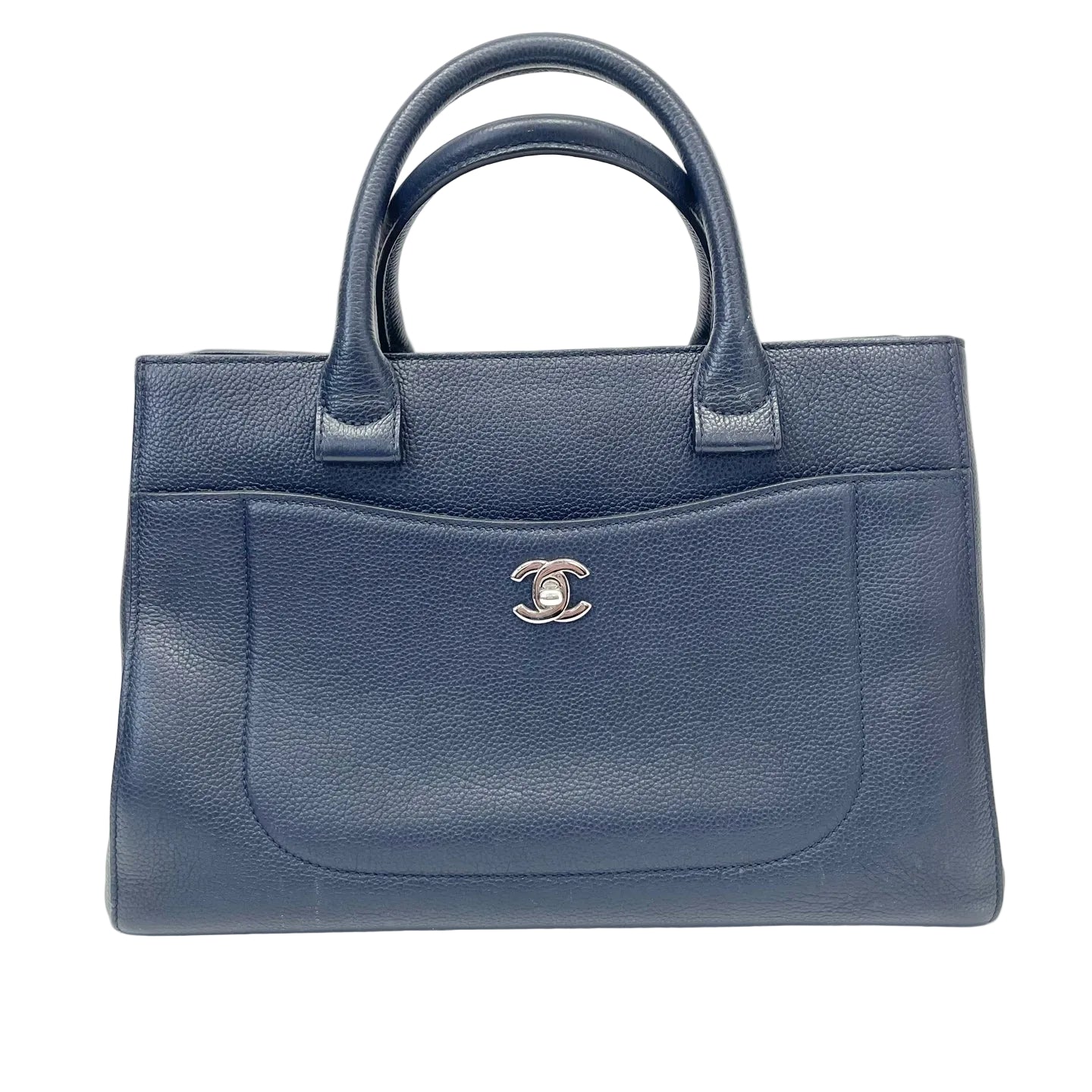 Pre-Owned Chanel Dark Blue Handbag Year2017 Base Length 35cm N21933692
