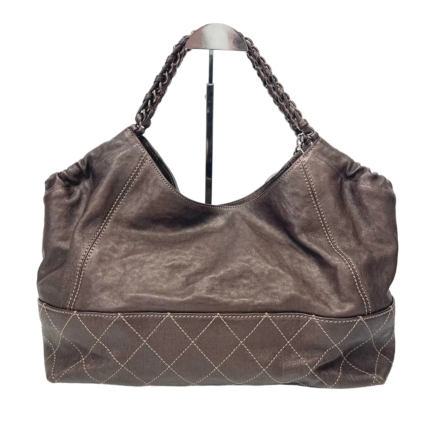 Pre-Owned Chanel Vintage Chocolate Large Tote 11 Series Year2008 N21917188
