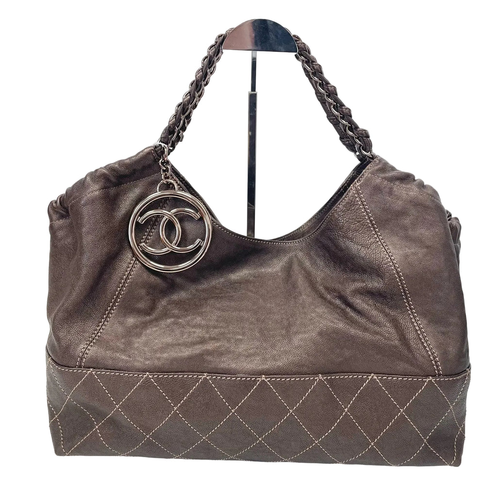 Pre-Owned Chanel Vintage Chocolate Large Tote 11 Series Year2008 N21917188