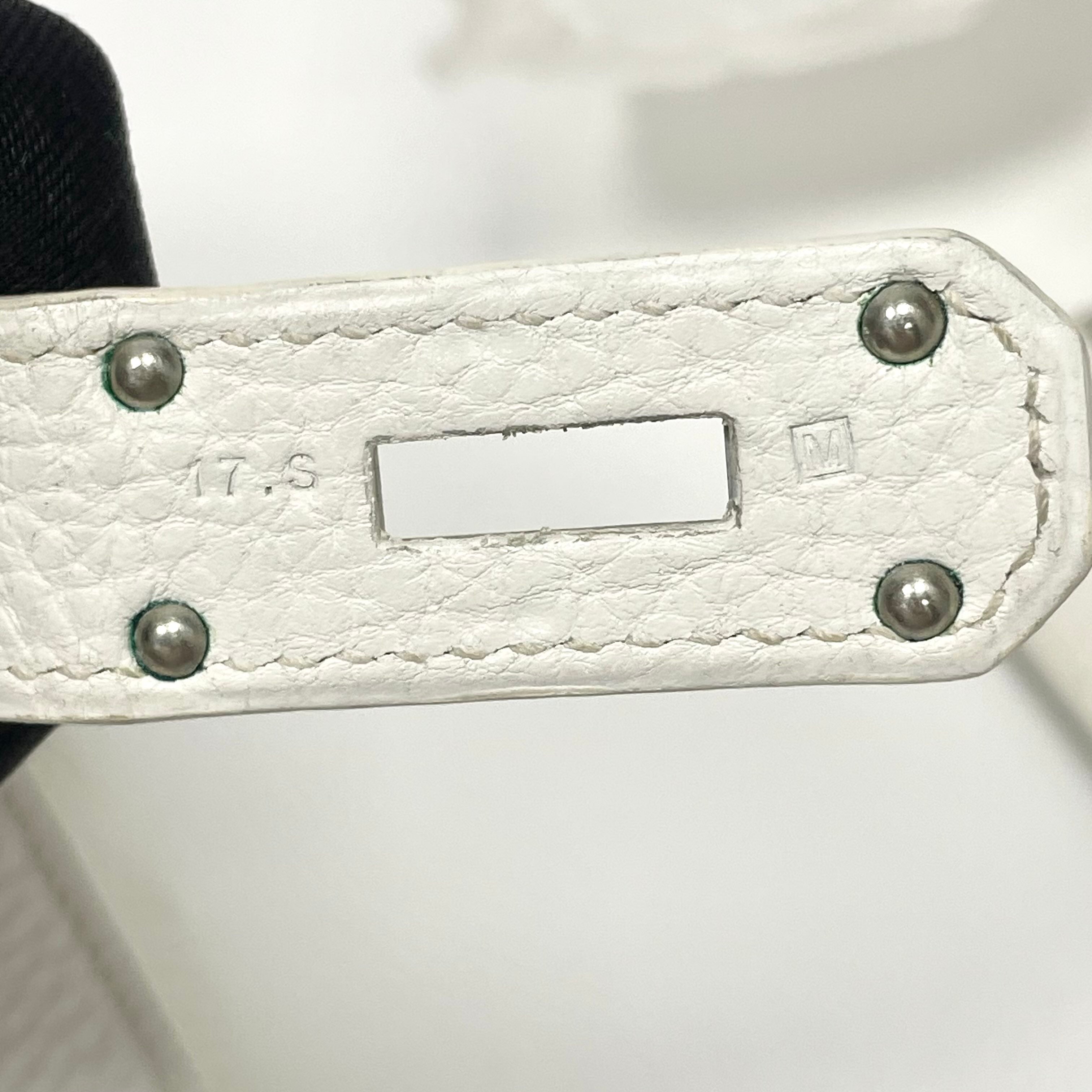 Pre-Owned Hermes Jypsiere White Silver Hardware Base Length 34 Year2009 N21978195