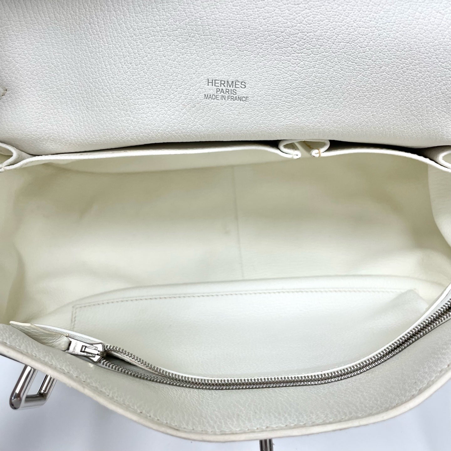 Pre-Owned Hermes Jypsiere White Silver Hardware Base Length 34 Year2009 N21978195
