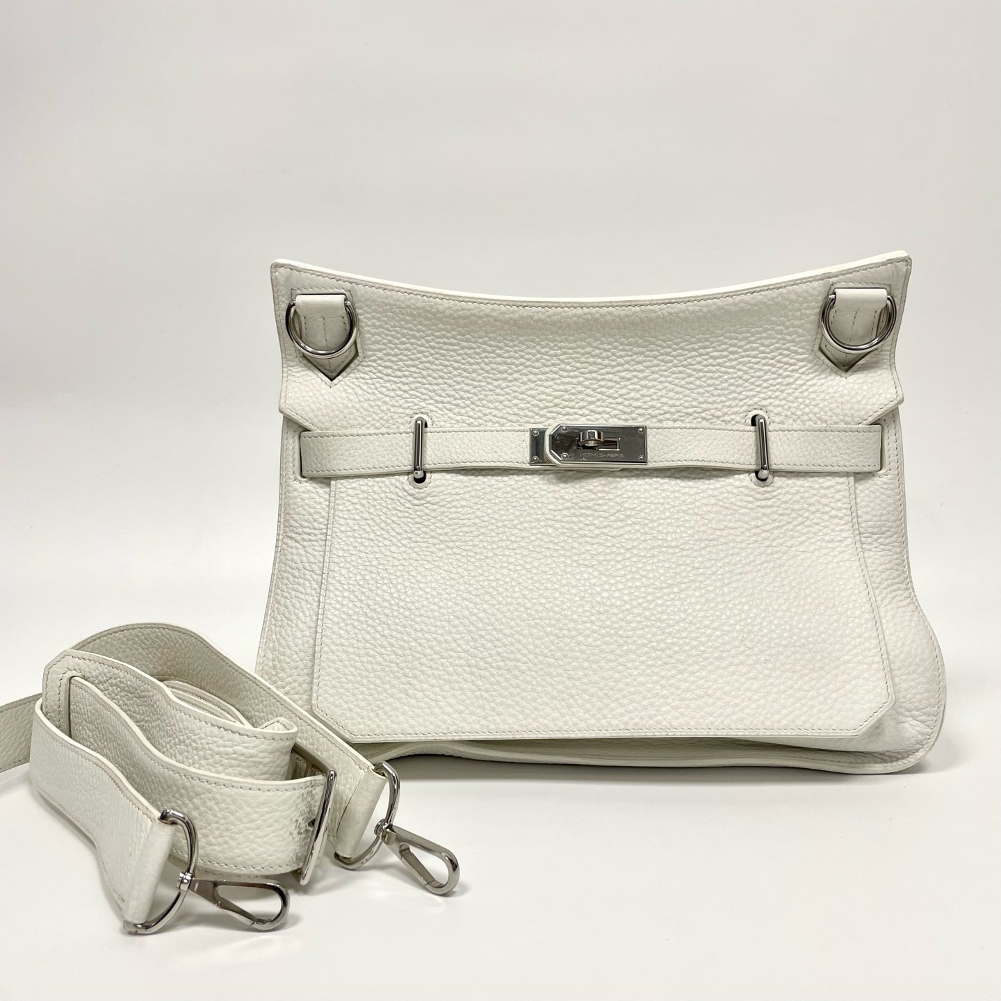 Pre-Owned Hermes Jypsiere White Silver Hardware Base Length 34 Year2009 N21978195