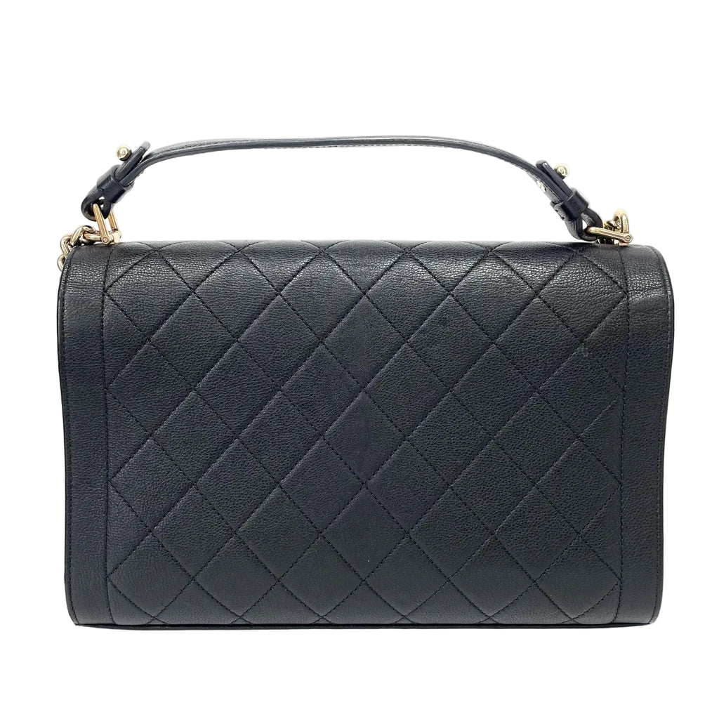 Pre-Owned Chanel Black 17C Messenger Bag Lambskin Year2017 N21920283