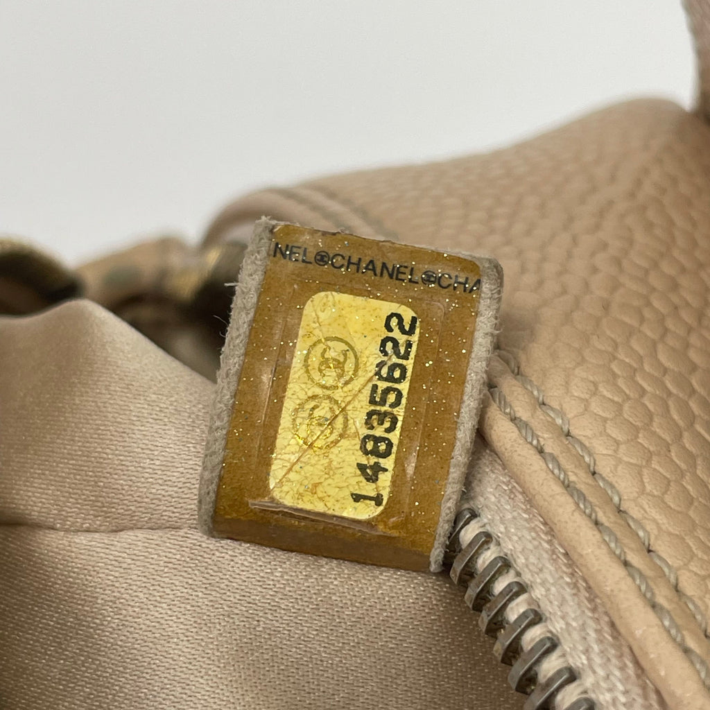 Pre-Owned Chanel PST Milk Tea Handbag Grained Cowhide Base Length 25 Year2011 N21971463
