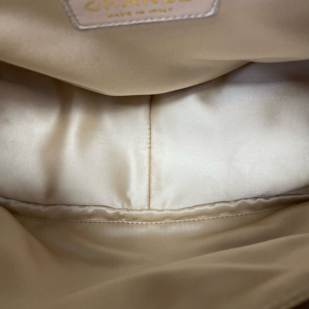 Pre-Owned Chanel PST Milk Tea Handbag Grained Cowhide Base Length 25 Year2011 N21971463