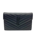 Pre-Owned YSL Chain Envelope Bag Black Base Length 19 N21978908