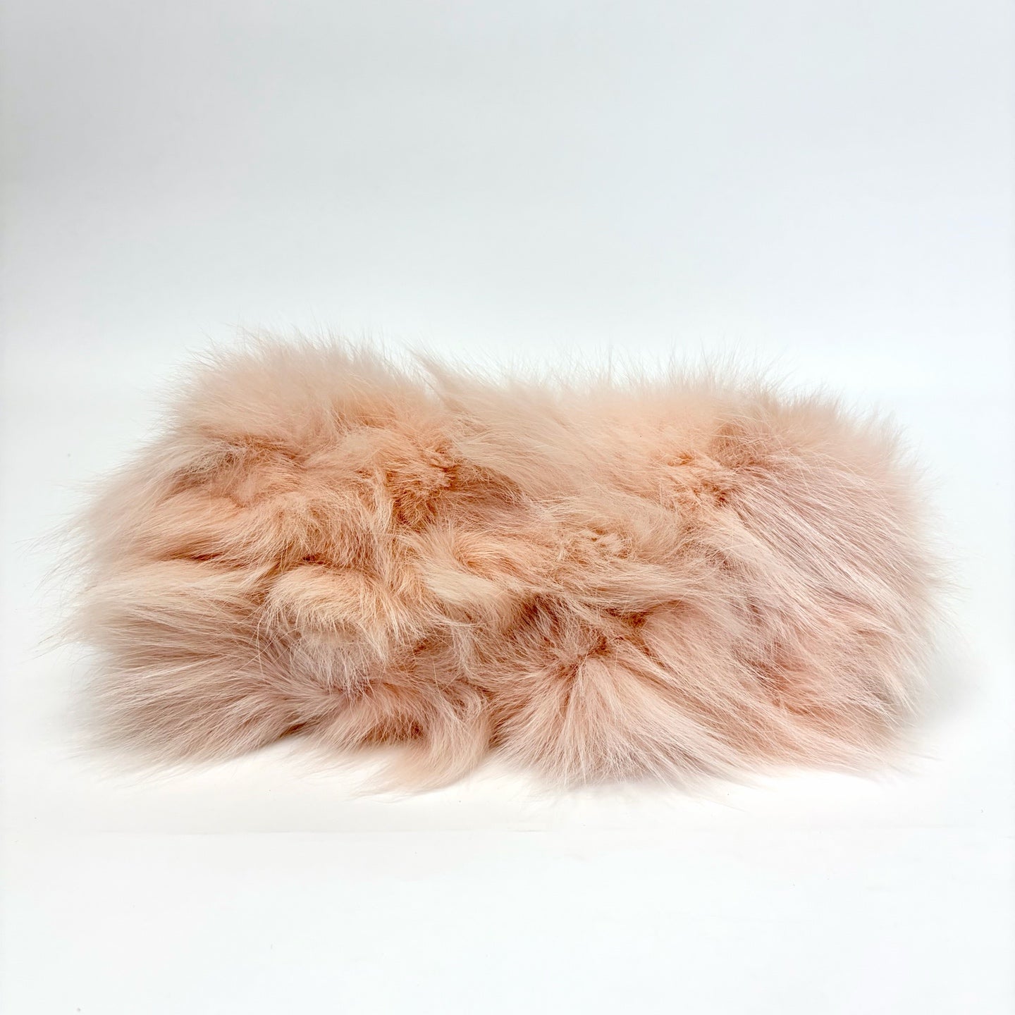 Pre-Owned Fendi First Fox Fur & Lambskin Handbag Fabric Lining Year2021 Depth 9.5 Length 18 Height 26 N22425155