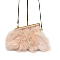 Pre-Owned Fendi First Fox Fur & Lambskin Handbag Fabric Lining Year2021 Depth 9.5 Length 18 Height 26 N22425155