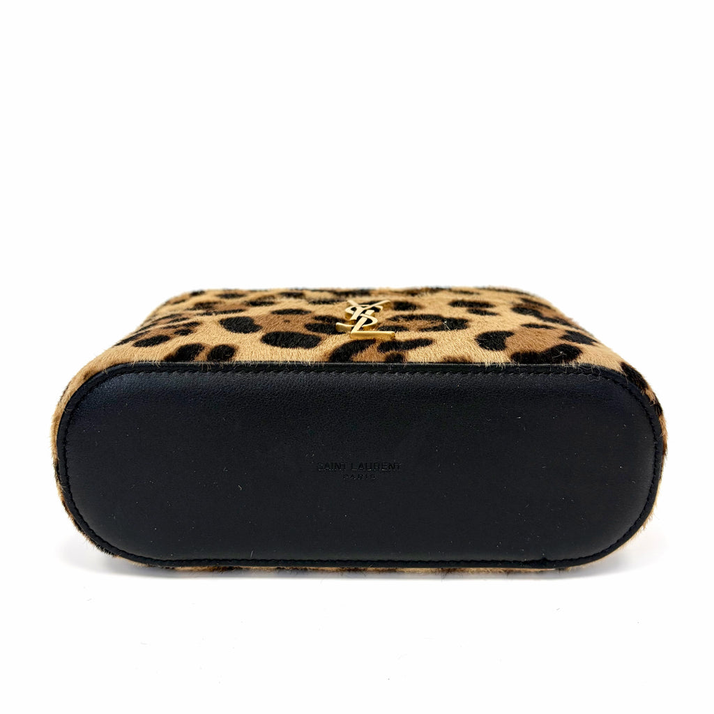 Pre-Owned YSL Gaby Vanity Bag Leopard Print Pony Hair Year2025 Base Length 18 N22411602