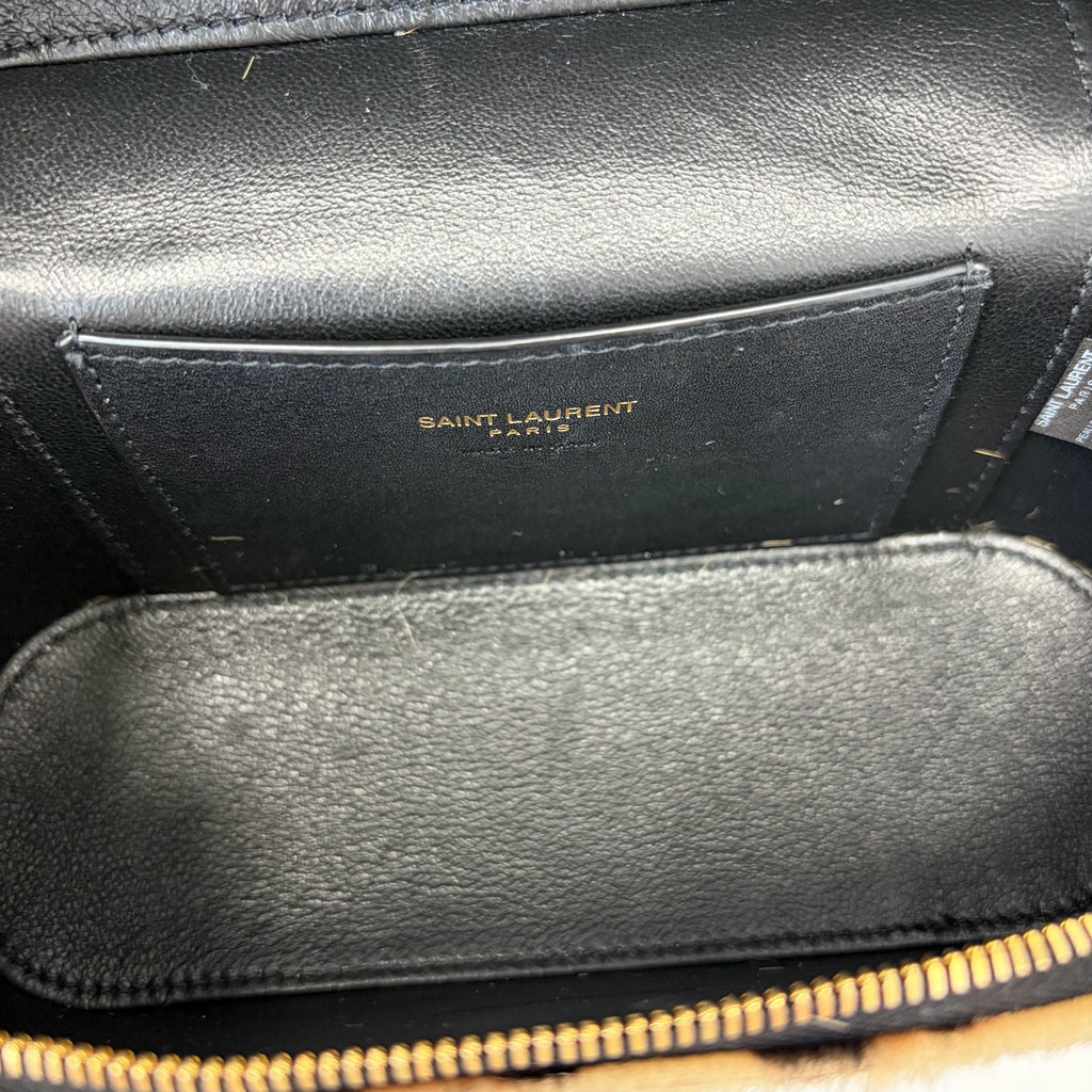 Pre-Owned YSL Gaby Vanity Bag Leopard Print Pony Hair Year2025 Base Length 18 N22411602