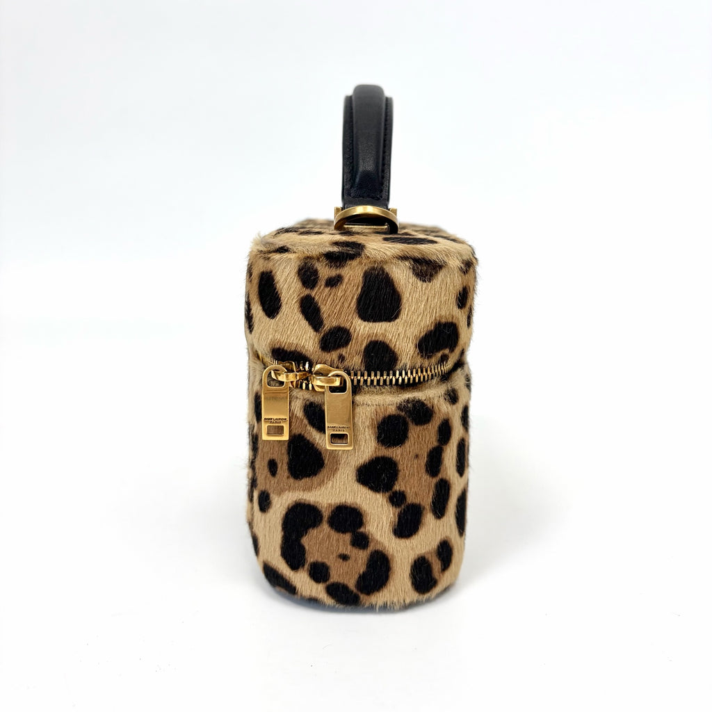 Pre-Owned YSL Gaby Vanity Bag Leopard Print Pony Hair Year2025 Base Length 18 N22411602