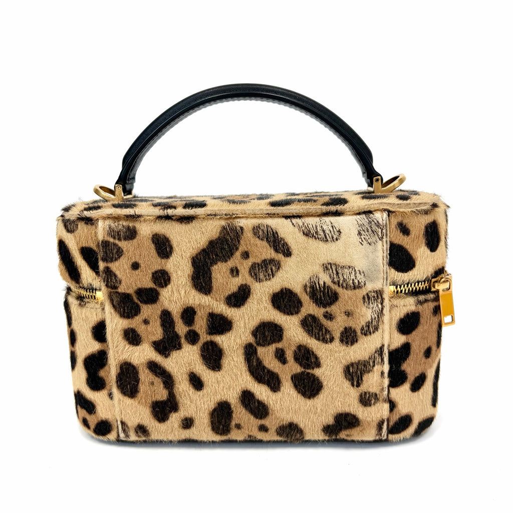 Pre-Owned YSL Gaby Vanity Bag Leopard Print Pony Hair Year2025 Base Length 18 N22411602