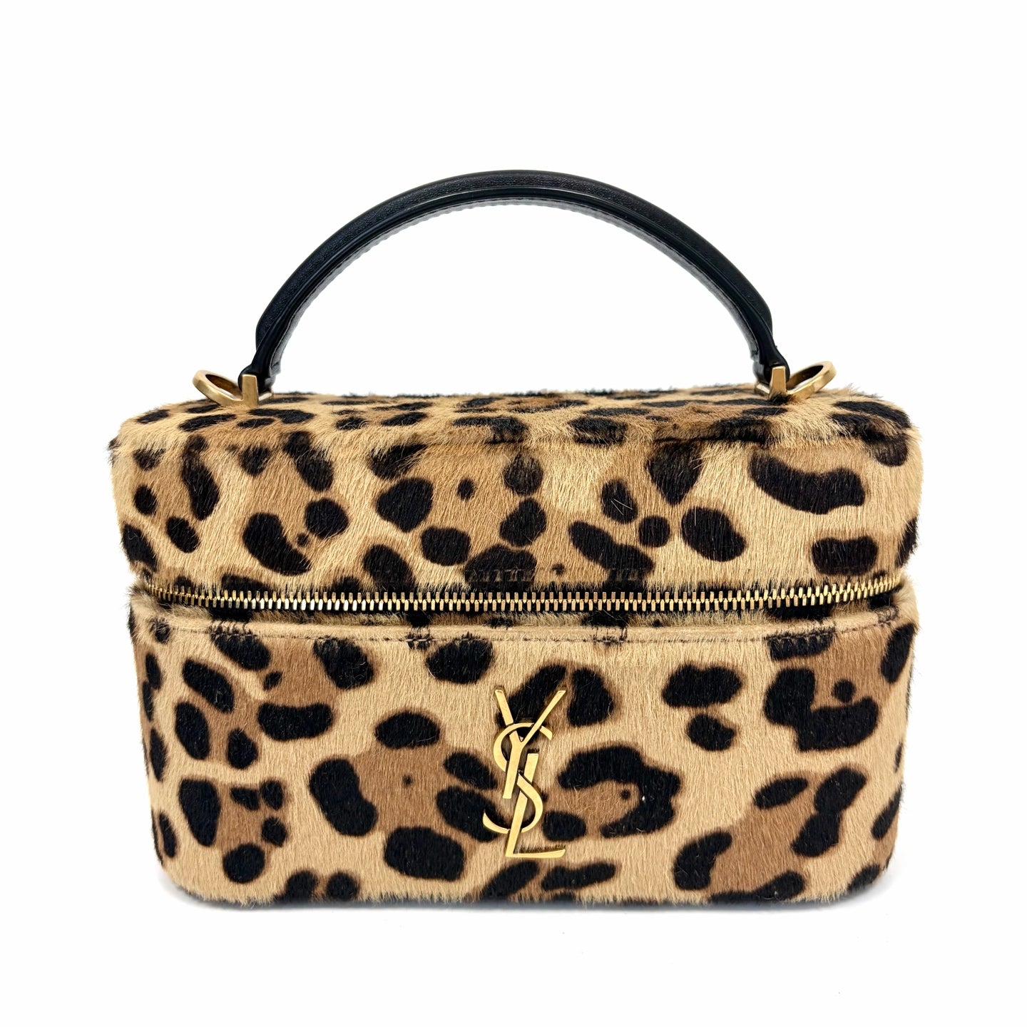 Pre-Owned YSL Gaby Vanity Bag Leopard Print Pony Hair Year2025 Base Length 18 N22411602