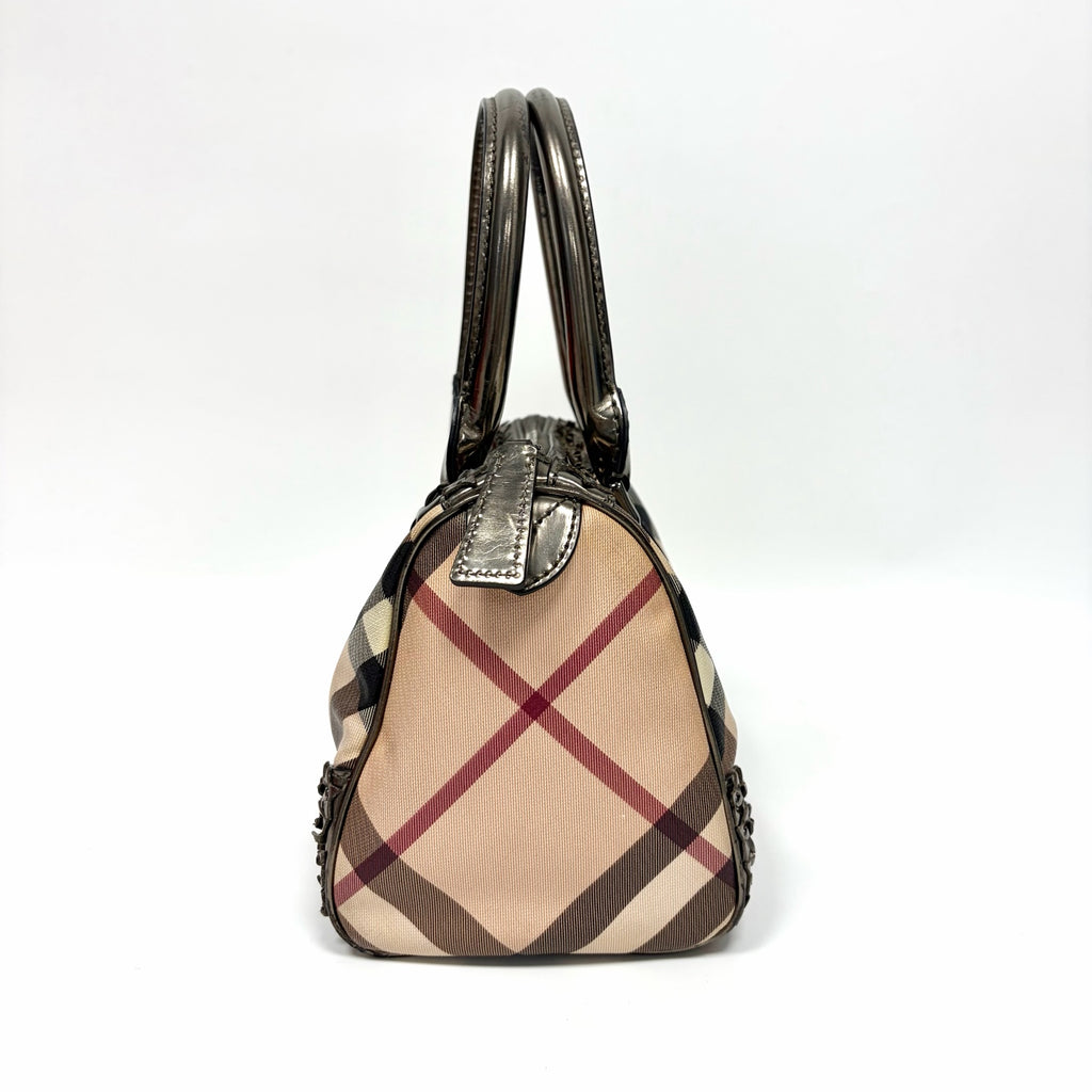 Pre-Owned Burberry Classic Check Boston Bag Base Length 28 Year2009 N22423688