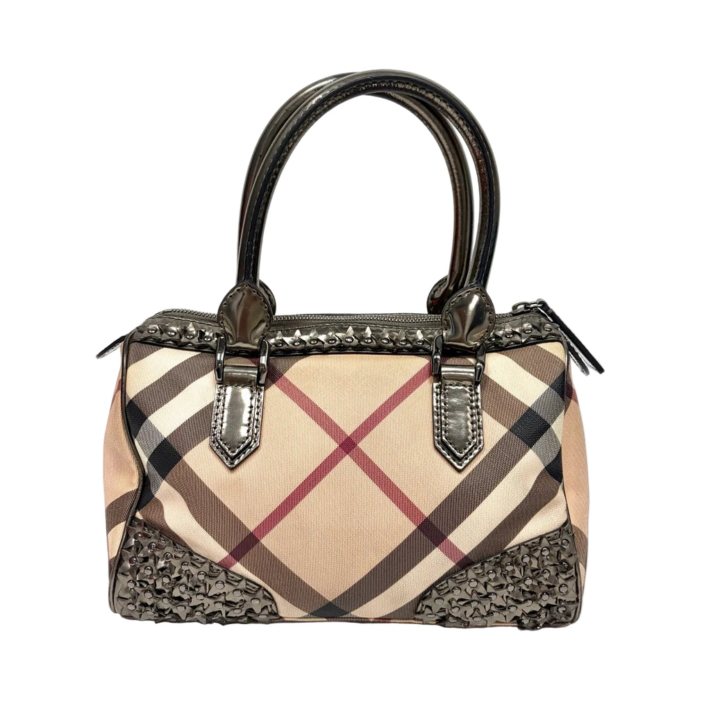 Pre-Owned Burberry Classic Check Boston Bag Base Length 28 Year2009 N22423688