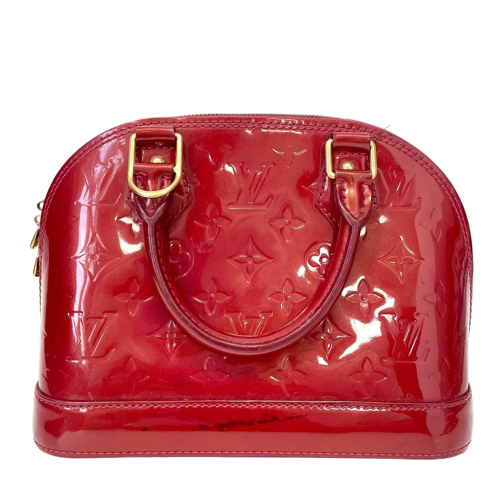 Pre-Owned Louis Vuitton Shell Bag Cherry Red Base Length 23.5 Year2013 N22419903
